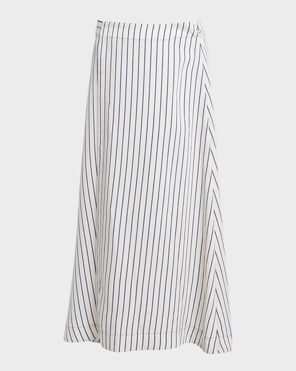 Georgie Striped A-line Midi Skirt